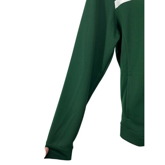 Under Armour Green Full-Zip Jacket With White Stripe Accents Loose Fit Size S - Picture 5 of 10